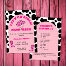 Search for cow hen party invitations Nashville bachelorette
