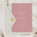 Search for pink baby girl christening invitations Modern