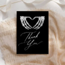 Search for halloween skeleton thank you cards Black and white