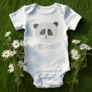 Search for panda bear baby clothes Watercolor
