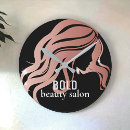 Search for black and gold clocks Beauty salon
