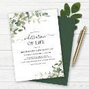 Search for rustic memorial service invitations Watercolor