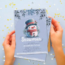 Search for a snowman with baby shower invitations For her