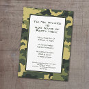 Search for military green camo invitations Boy