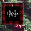 Search for red and black plaid christmas tree decorations Buffalo check