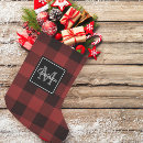 Search for buffalo plaid christmas stockings Red and black plaid