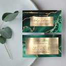 Search for green emerald gold business cards Makeup artist