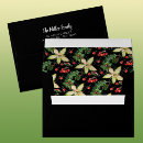 Search for poinsettia christmas invitations Black