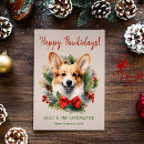 Search for corgi christmas cards Happy pawlidays