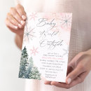 Search for pink winter wonderland baby shower invitations Trees