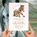 Search for horse 1st birthday invitations Watercolor