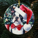 Search for boston terrier christmas tree decorations Watercolor