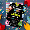 Search for monster mash birthday invitations For kids