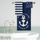 Search for navy and white bath towels Anchor