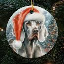Search for weimaraner christmas tree decorations Watercolor