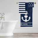 Search for navy and white bath towels Anchor