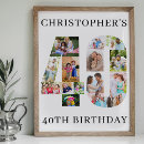 Search for 40th birthday party decor Photo collage