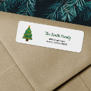 Search for baubles return address labels Christmas tree