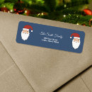 Search for santa hat return address labels Xmas