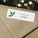 Search for holly berry return address labels Red berries