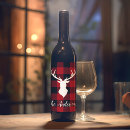 Search for deer wine labels Red buffalo plaid