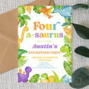 Search for dinosaur fourth birthday invitations Cute