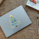 Search for cartoon christmas tree stickers Cute