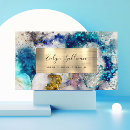 Search for blue and silver business cards Makeup artist