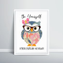 Search for whimsical owl posters Cute