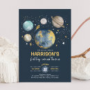 Search for sun and moon birthday invitations Outer space