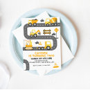 Search for crane birthday invitations Dump truck