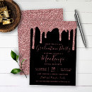 Search for rose gold glitter graduation invitations Girly