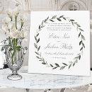 Search for olive branch wedding invitations Green and white