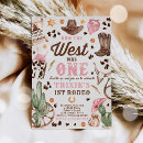 Search for how the west was one birthday invitations Rodeo birthday party