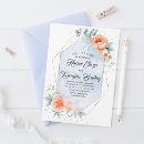 Search for blue and coral wedding invitations Elegant