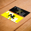 Search for black and yellow business cards White