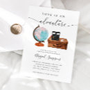 Search for travel bridal shower invitations Love is an adventure