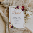 Search for burgundy red bridal shower invitations Watercolor