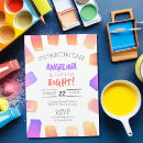 Search for rainbow art party invitations Dress for a mess