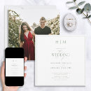 Search for monogram photo invitations Minimal