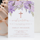 Search for floral confirmation invitations Rose gold