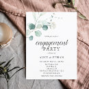 Search for eucalyptus engagement party invitations Sage green