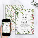 Search for summer 50th birthday invitations Botanical