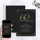 Search for 60 and fabulous birthday invitations Black
