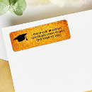 Search for black and gold glitter return address labels Graduation