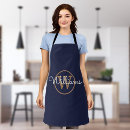 Search for navy blue and gold aprons Modern