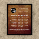Search for hours business posters Modern