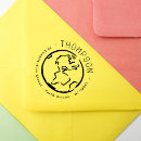 Search for globe rubber stamps Return address