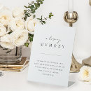 Search for memory wedding tabletop signs Simple
