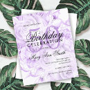 Search for purple white 50th birthday invitations Fifty